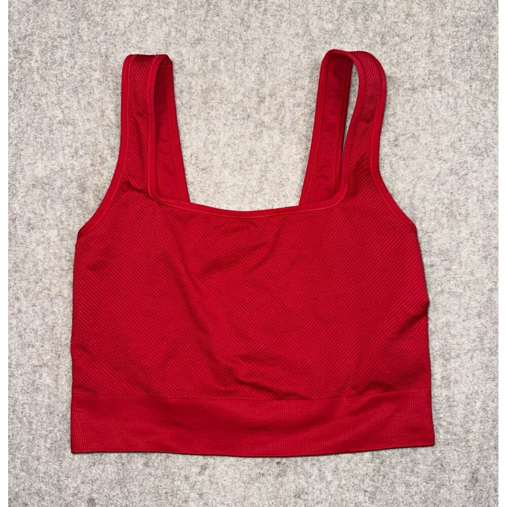 All in Motion Women’s Red Sports Bra M Wireless Pullover Medium Support Lined